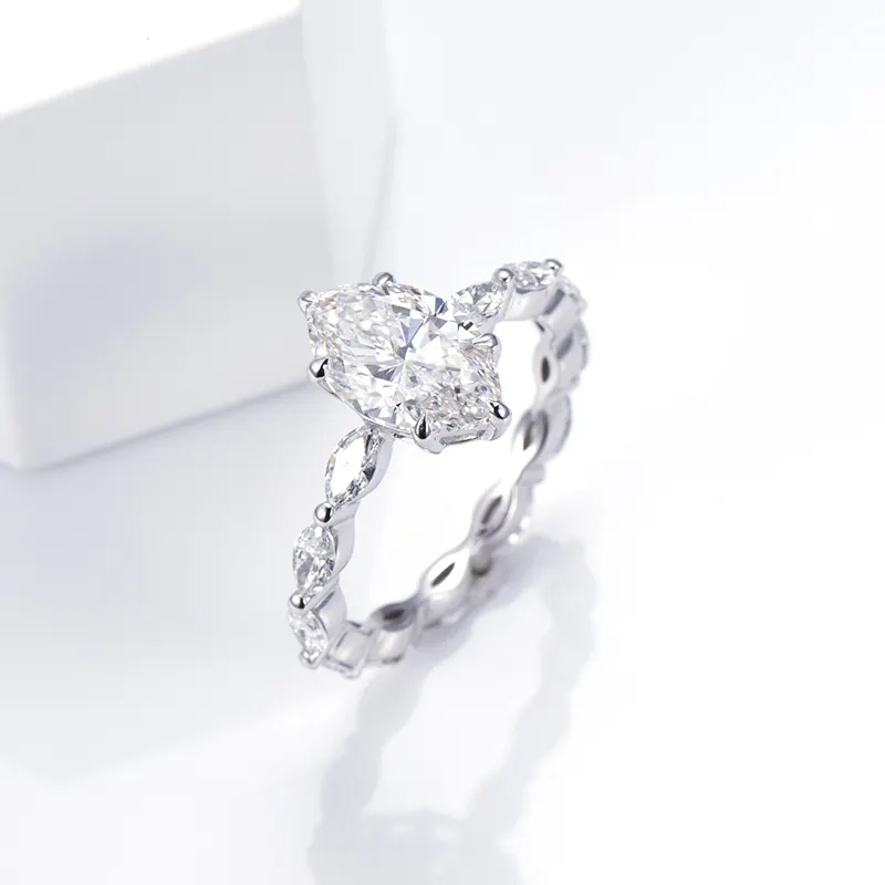 Сертифицированный IGI 2,02CT Pear Lab Diamond - US 8.5 - 18K Белое золото | Пользовательские подвески 3