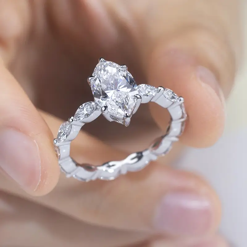 IGI Certified 2.02ct Pear Lab Diamond - US 8.5 - 18k White Gold | Custom Pendants 6