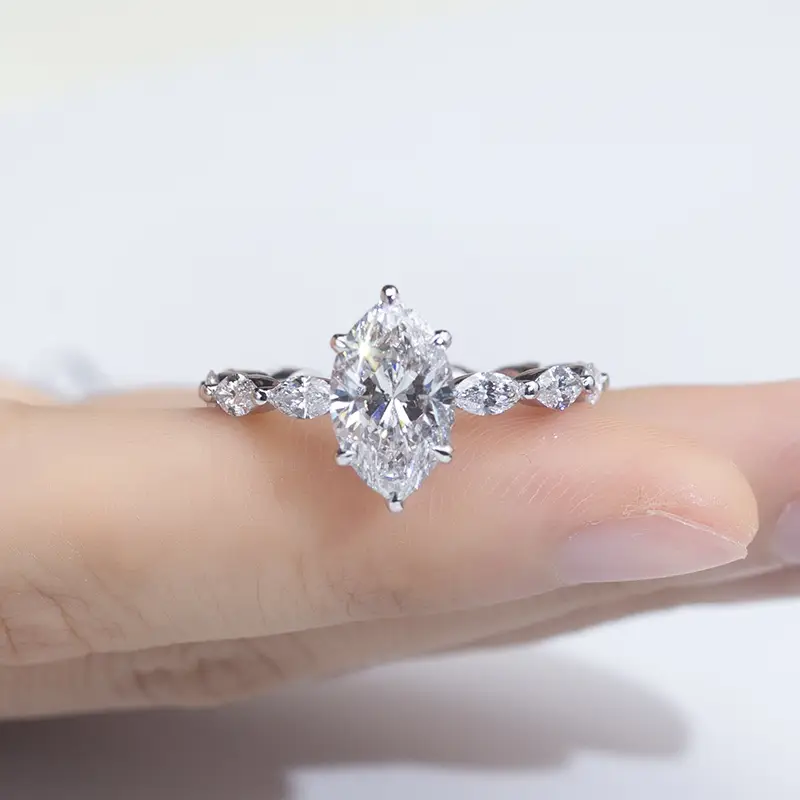 IGI Certified 2.02ct Pear Lab Diamond - US 8.5 - 18k White Gold | Custom Pendants 5