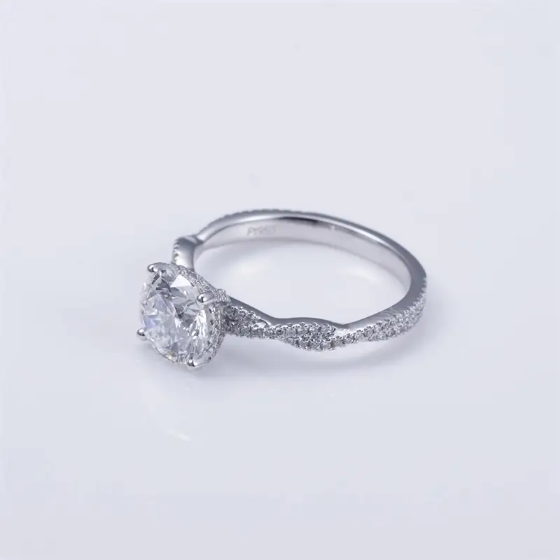 IGI Cert. 8.24CT Pear Lab Grown Diamond Ring - Customizable 4
