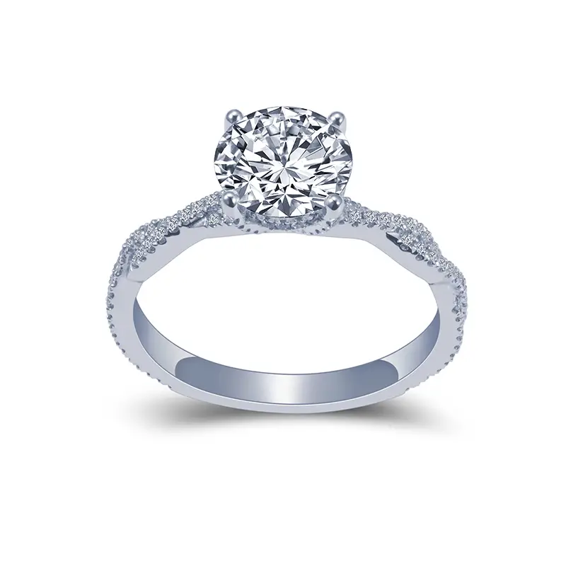 IGI Cert. 8.24CT Pear Lab Grown Diamond Ring - Customizable 2