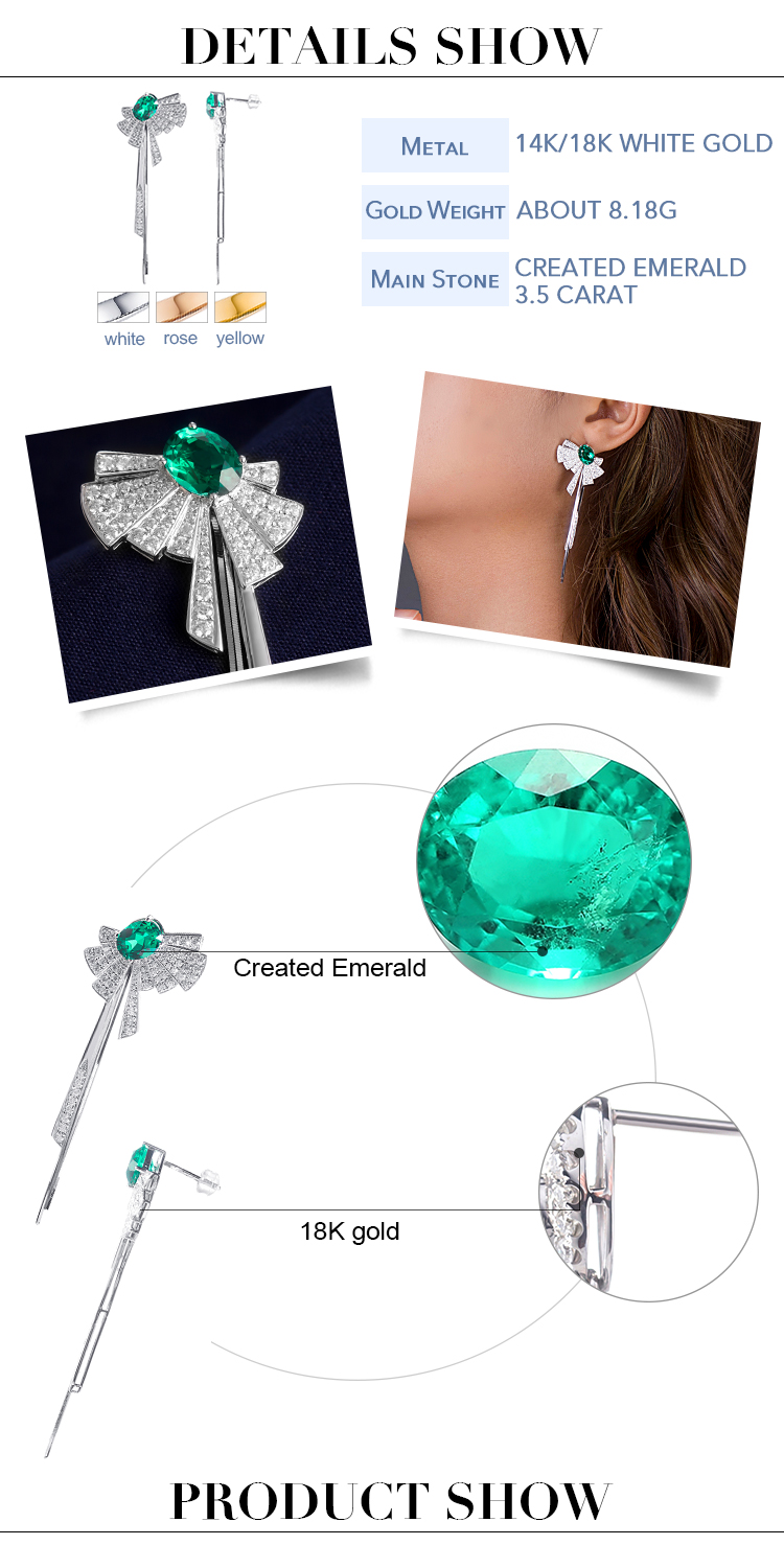 메시 쥬얼리 - 메시 보석 도매 14K 18K 골드 플라워 드롭 보석 귀걸이 디자인 여성 귀걸이 2020 귀걸이 8