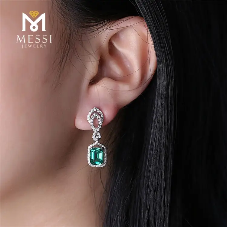 Messi Jewelry | freestanding ruby stone earrings high safety 4
