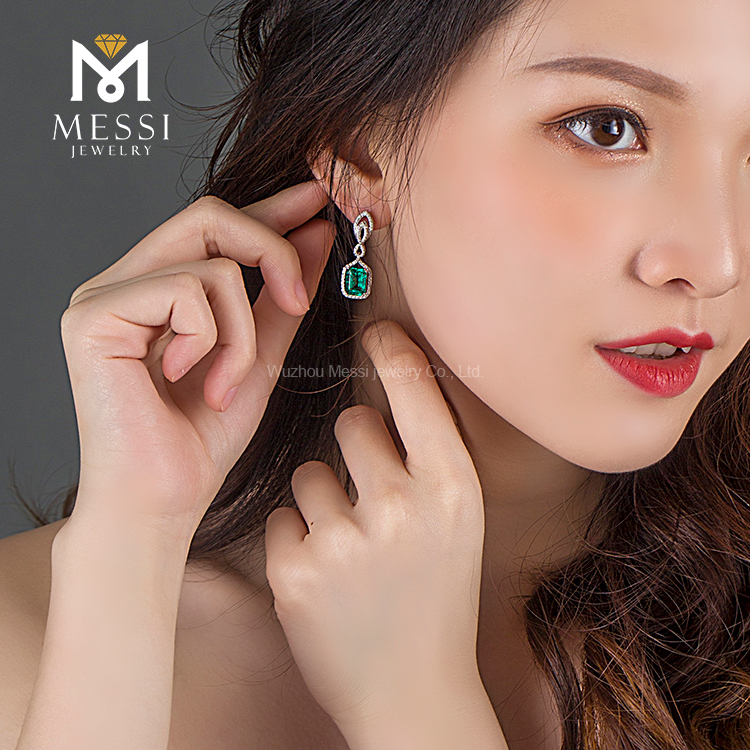 Messi Jewelry | freestanding ruby stone earrings high safety 12