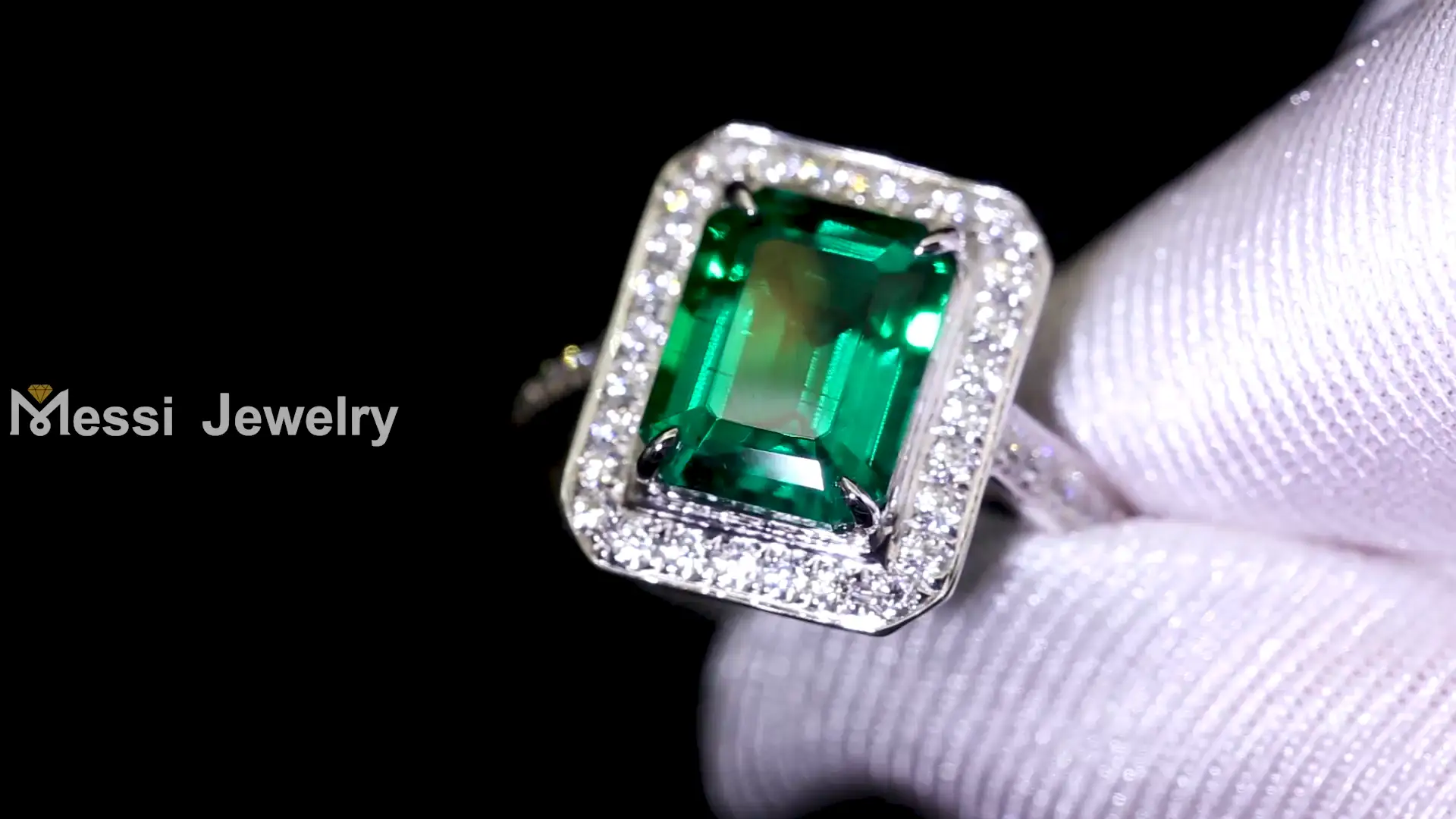 Emerald Ring White Gold 3ct - Topaz Engagement Ring 2