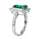 Emerald Ring White Gold 3ct - Topaz Engagement Ring 3