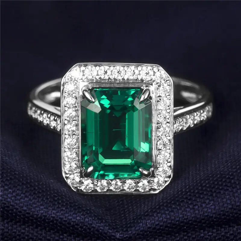 Emerald Ring White Gold 3ct - Topaz Engagement Ring 6