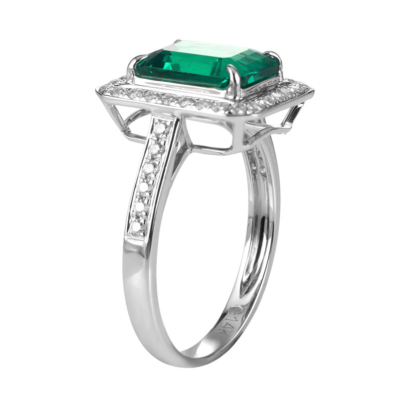 Emerald Ring White Gold 3ct - Topaz Engagement Ring 9