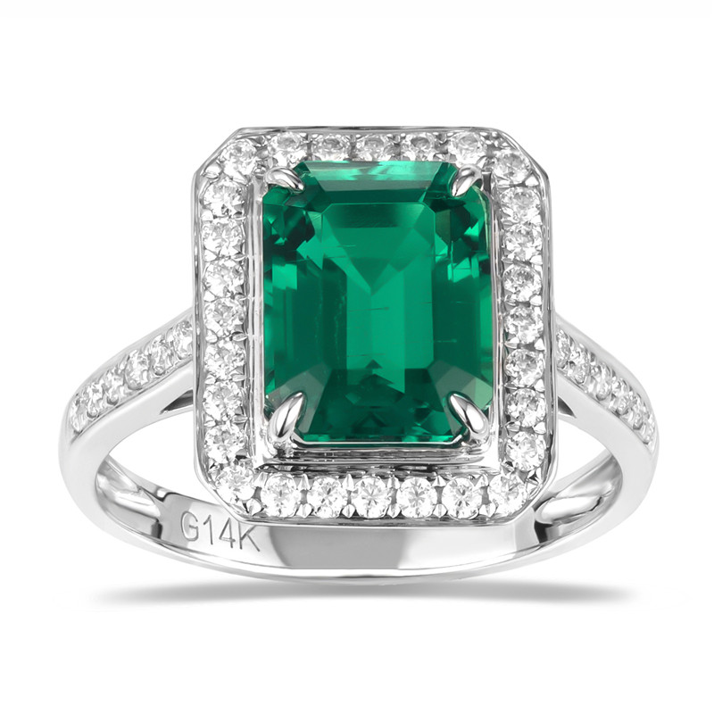 Emerald Ring White Gold 3ct - Topaz Engagement Ring 8