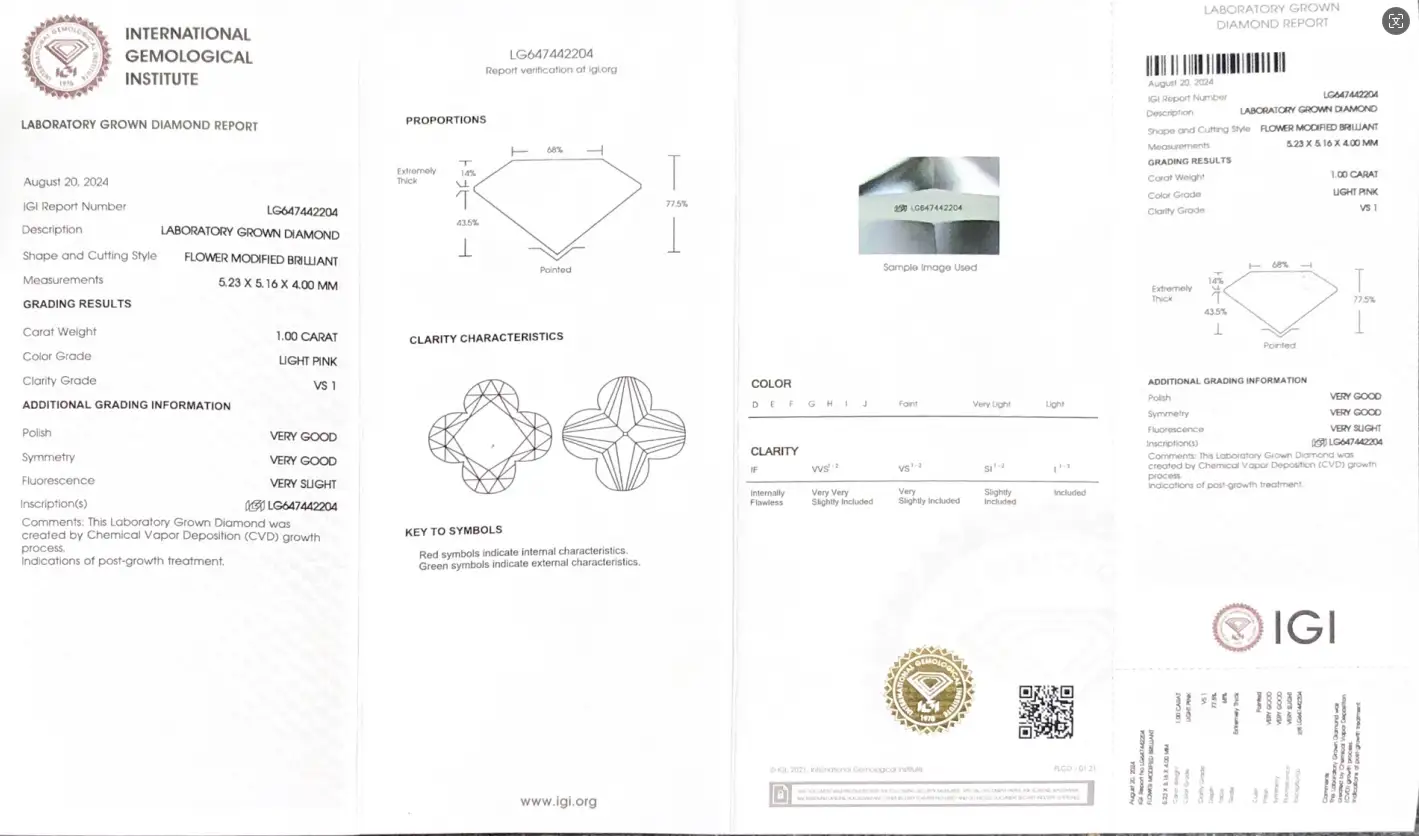 1.00CT Fancy Shape Lab Grown Diamond - Perfect for Custom Pendants 3