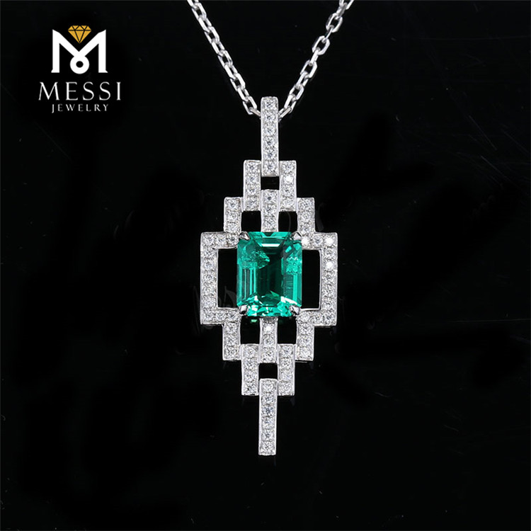 메시 보석 - 메시 보석 18k 골드 목걸이 에메랄드 0.6ct 펜던트 2.07g 에메랄드 목걸이 보석 목걸이 12