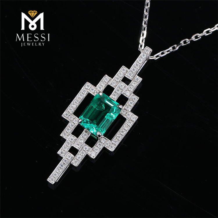 메시 보석 - 메시 보석 18k 골드 목걸이 에메랄드 0.6ct 펜던트 2.07g 에메랄드 목걸이 보석 목걸이 10