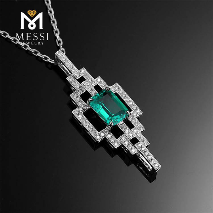 메시 보석 - 메시 보석 18k 골드 목걸이 에메랄드 0.6ct 펜던트 2.07g 에메랄드 목걸이 보석 목걸이 16