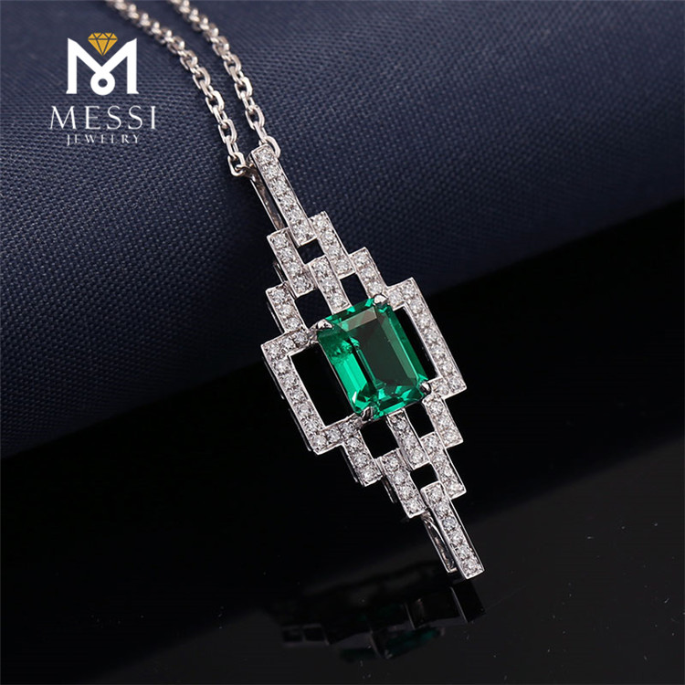 메시 보석 - 메시 보석 18k 골드 목걸이 에메랄드 0.6ct 펜던트 2.07g 에메랄드 목걸이 보석 목걸이 18
