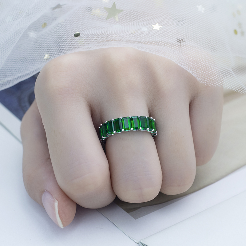 Messi Alahas - Messi Gems 2022 uso nga singsing nga giputol sa esmeralda 18k puti nga Bulawan 5*3mm lab mitubo zambia lab mitubo esmeralda singsing para sa mga babaye Lab Gibuhat Emerald Alahas 13