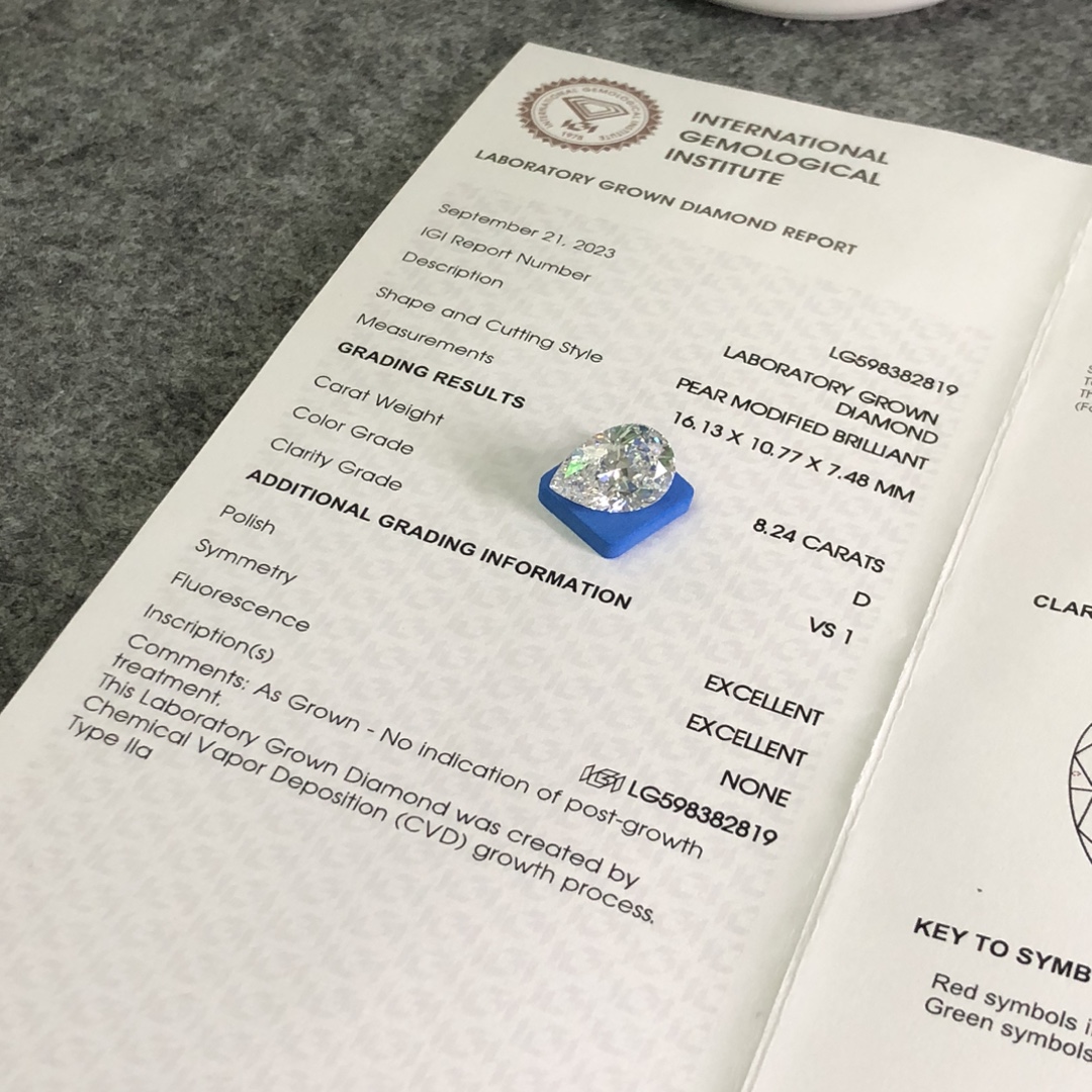 Grandes diamantes cultivados em laboratório à venda a preços de atacado | Joias Messi 7