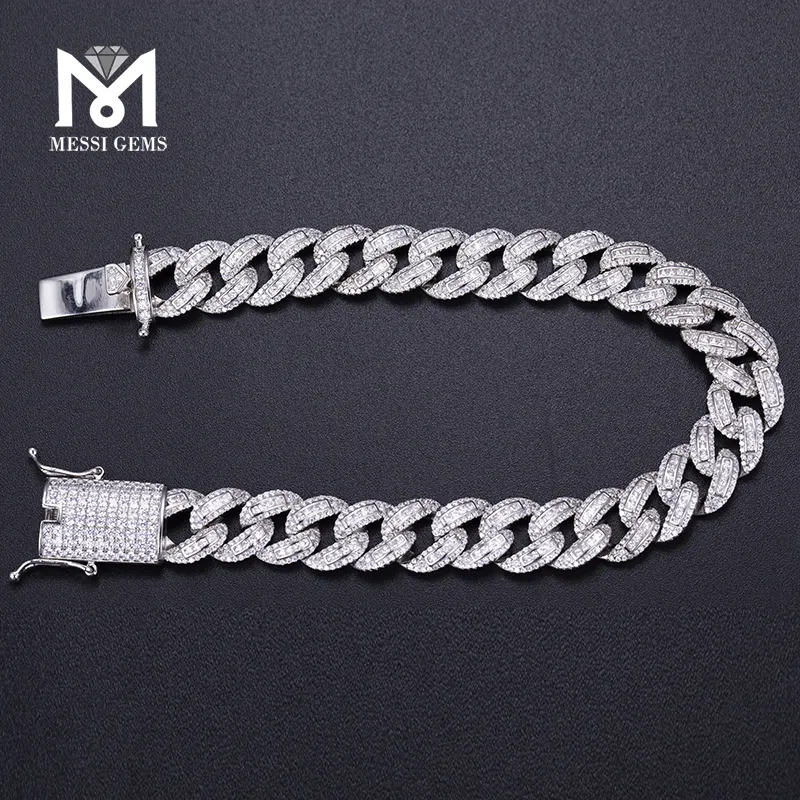 Custom moissanite silver bracelet with good price Manufacturer | Messi Jewelry 6