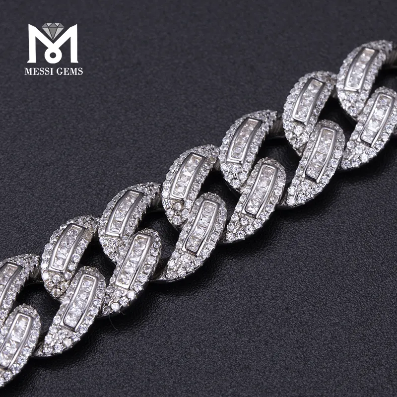 Custom moissanite silver bracelet with good price Manufacturer | Messi Jewelry 3