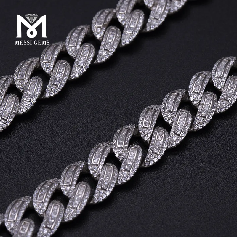 Custom moissanite silver bracelet with good price Manufacturer | Messi Jewelry 7
