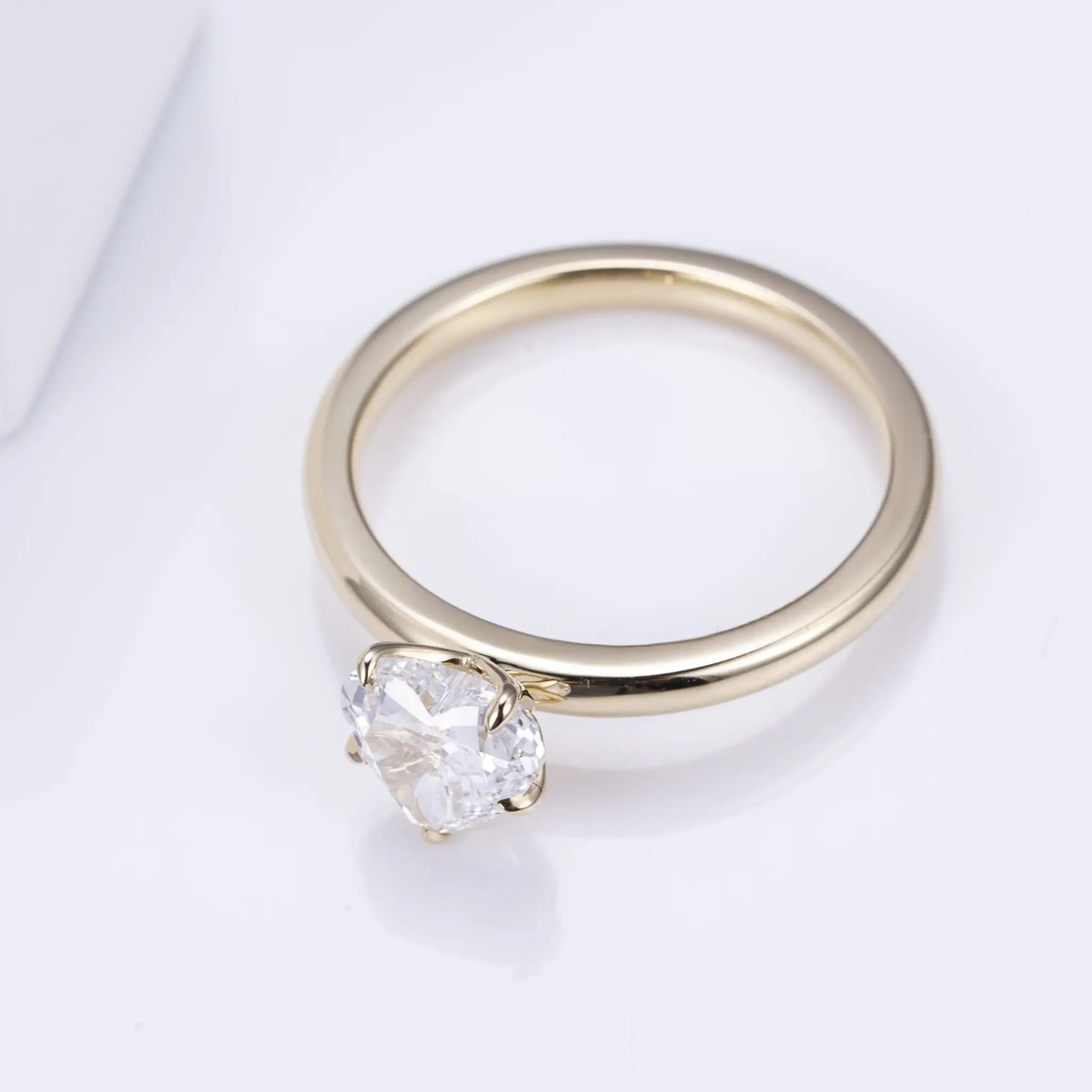 MSR-1357 Personalizzazione 9K Lab Grown Diamond Solitaire Ring 1