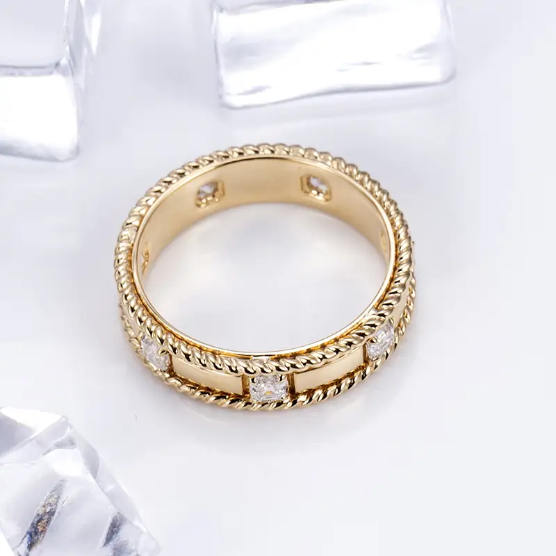 18K Yellow Gold Asscher Cut Lab Diamond Men's Ring - IGI Certified 3
