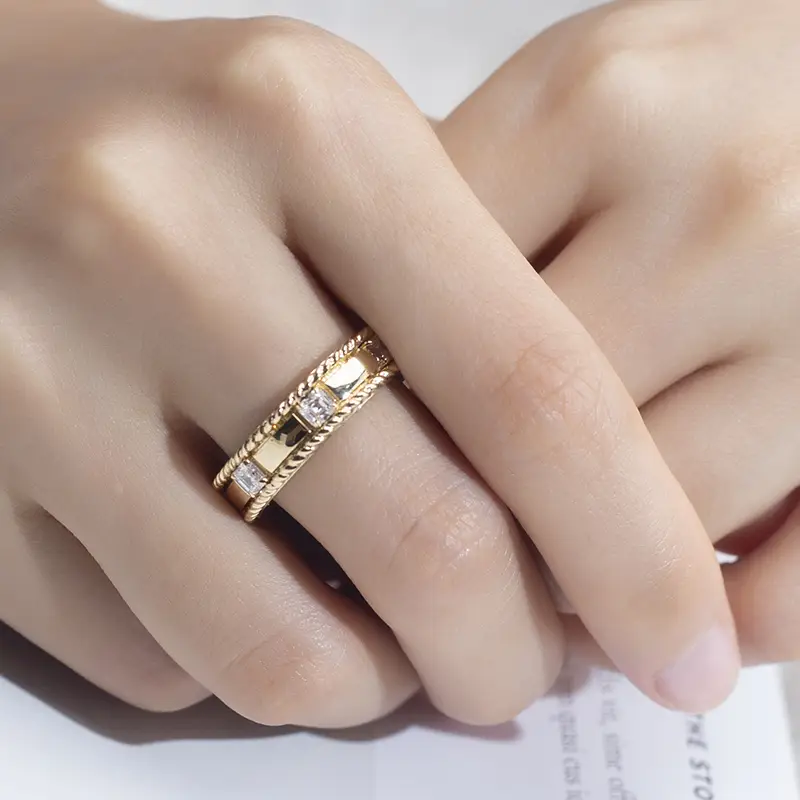 18K Yellow Gold Asscher Cut Lab Diamond Men's Ring - IGI Certified 7