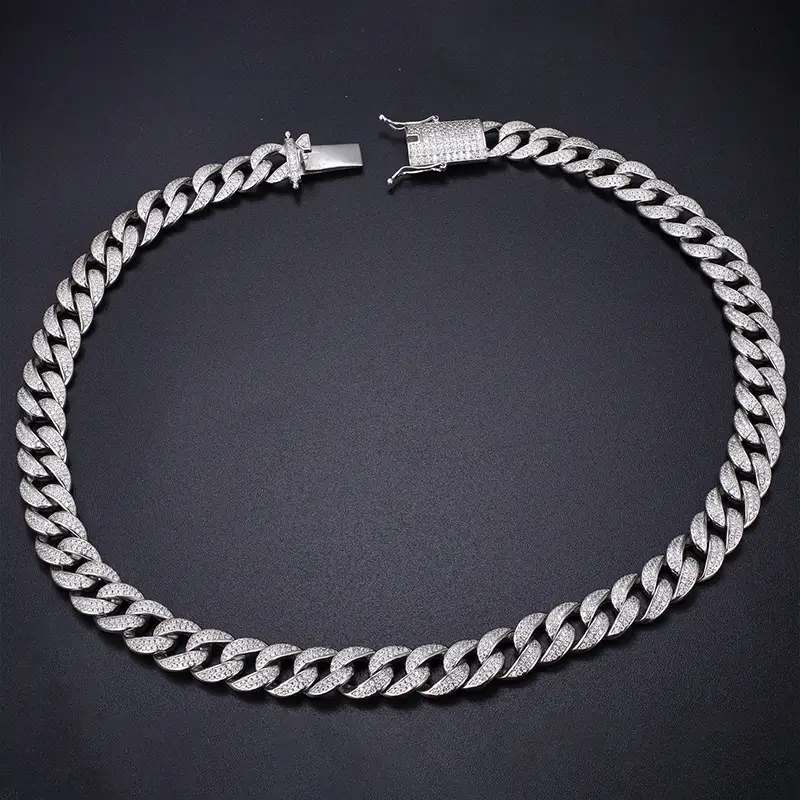 Gioielli Messi - Bracciale per catena a diamante moissanite in moissanite in moissanite in moissanite a mano 925 1