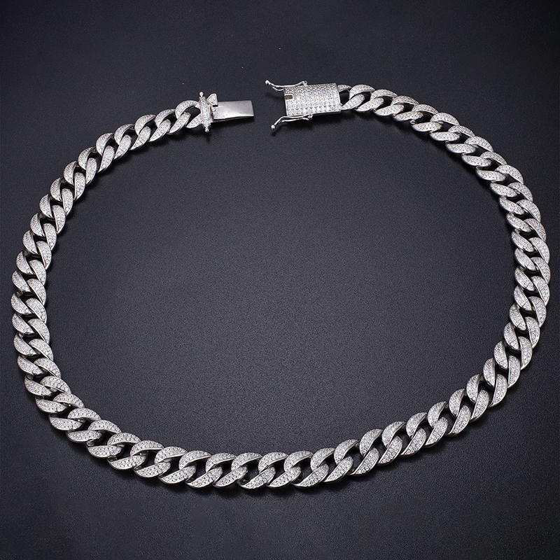 Messi Jewelry - 925 Silver Handmade Moissanite iced out bling jewelry moissanite diamond necklace chain Bracelet 8