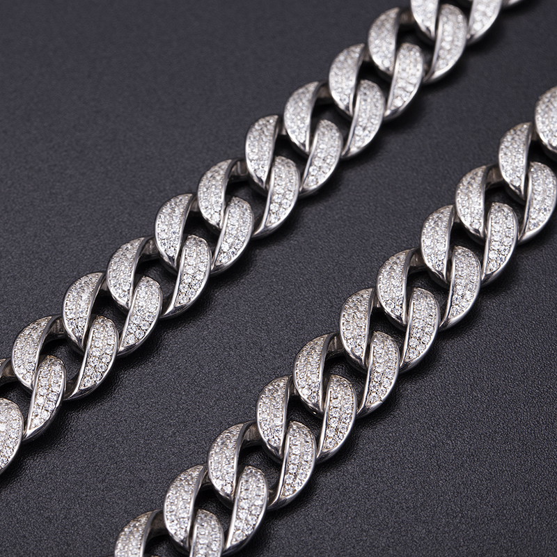 Messi Jewelry - 925 Silver Handmade Moissanite iced out bling jewelry moissanite diamond necklace chain Bracelet 12