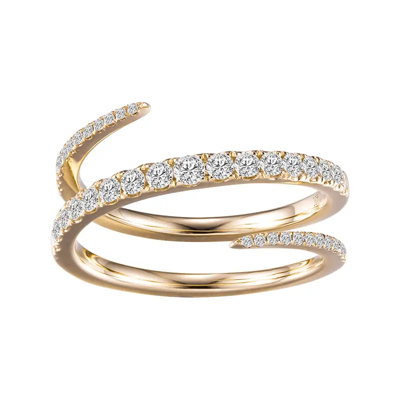 Customizable 9k-18k Gold/Silver Man-Made Diamond Rings 2