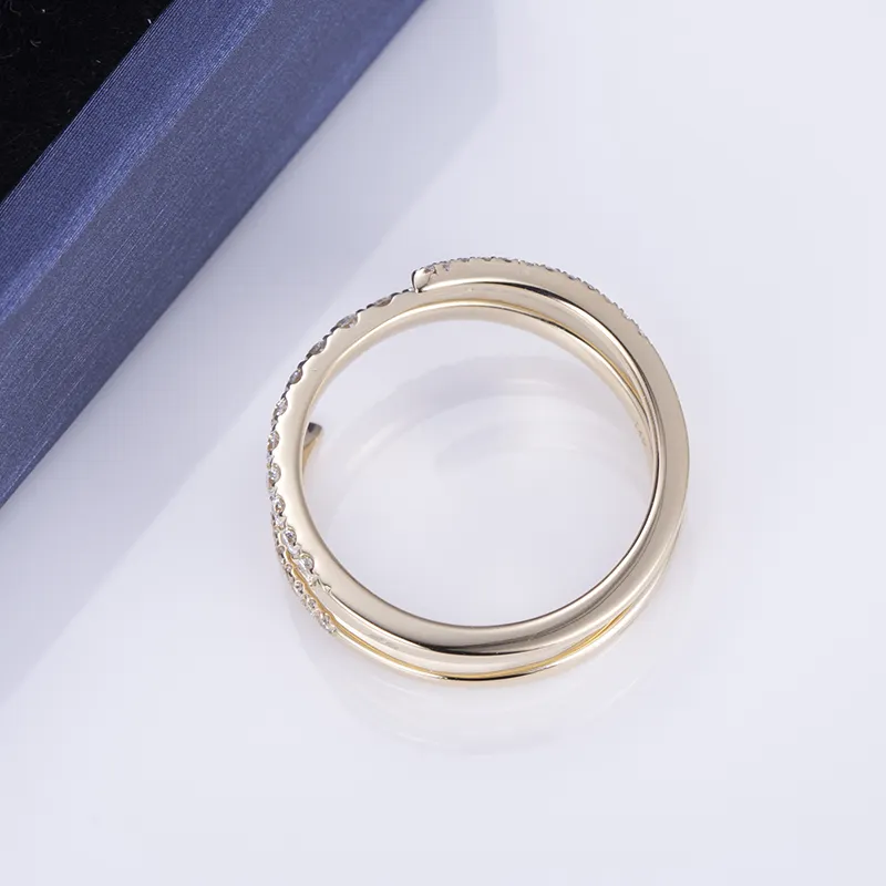 Customizable Gold or Silver Lab Diamond Ring 4