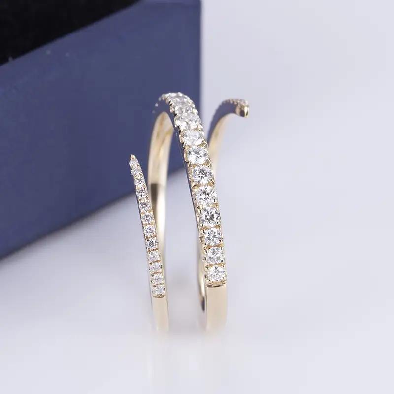 Customizable 9k-18k Gold/Silver Man-Made Diamond Rings 3