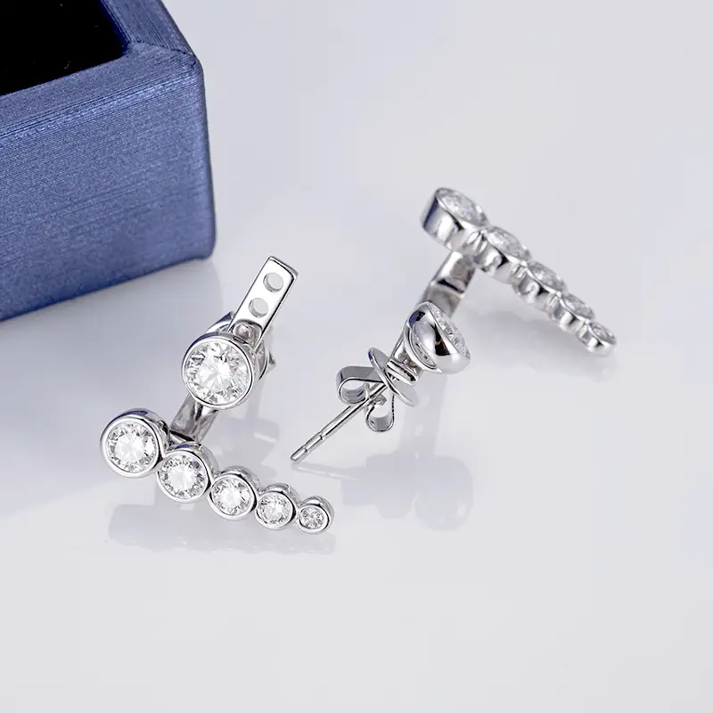 Best Value synthetic diamond earrings highly rated | Messi Jewelry 6