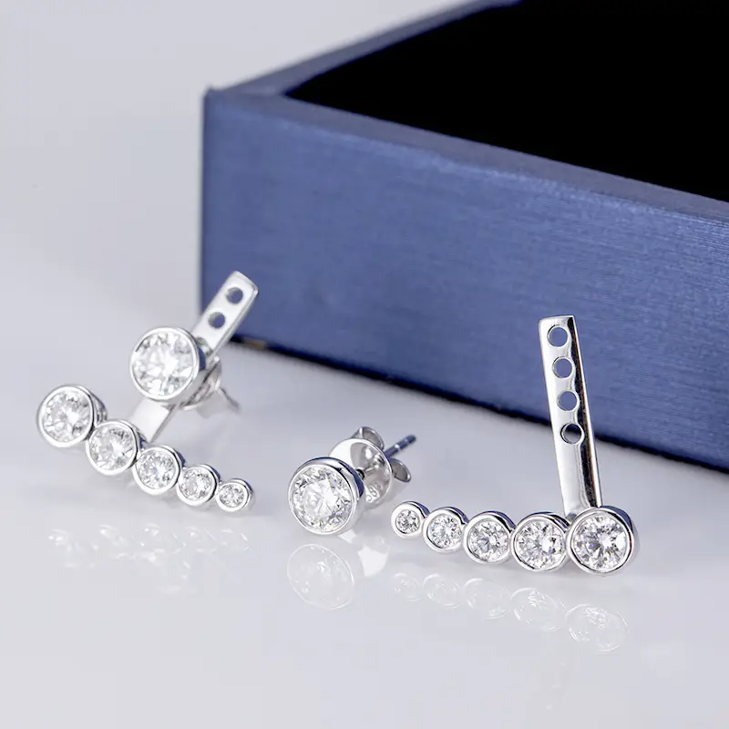 Best Value synthetic diamond earrings highly rated | Messi Jewelry 7