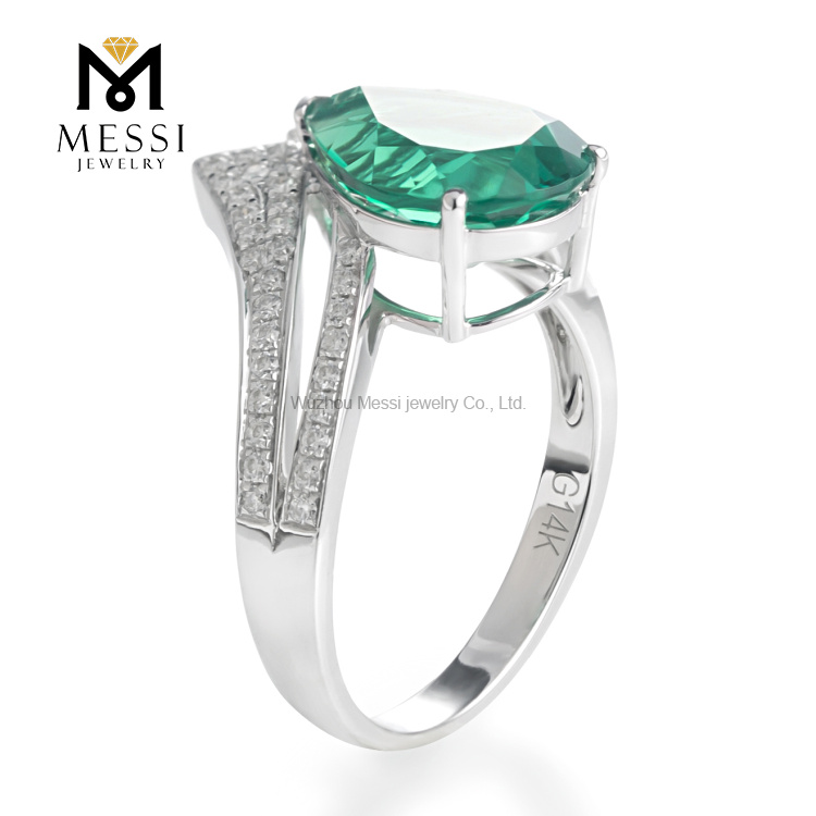 메시 보석 - 메시 보석 빅 스톤 링 그린 에메랄드 럭셔리 여자 링 보헤미아 스타일 웨딩 약혼 반지 16