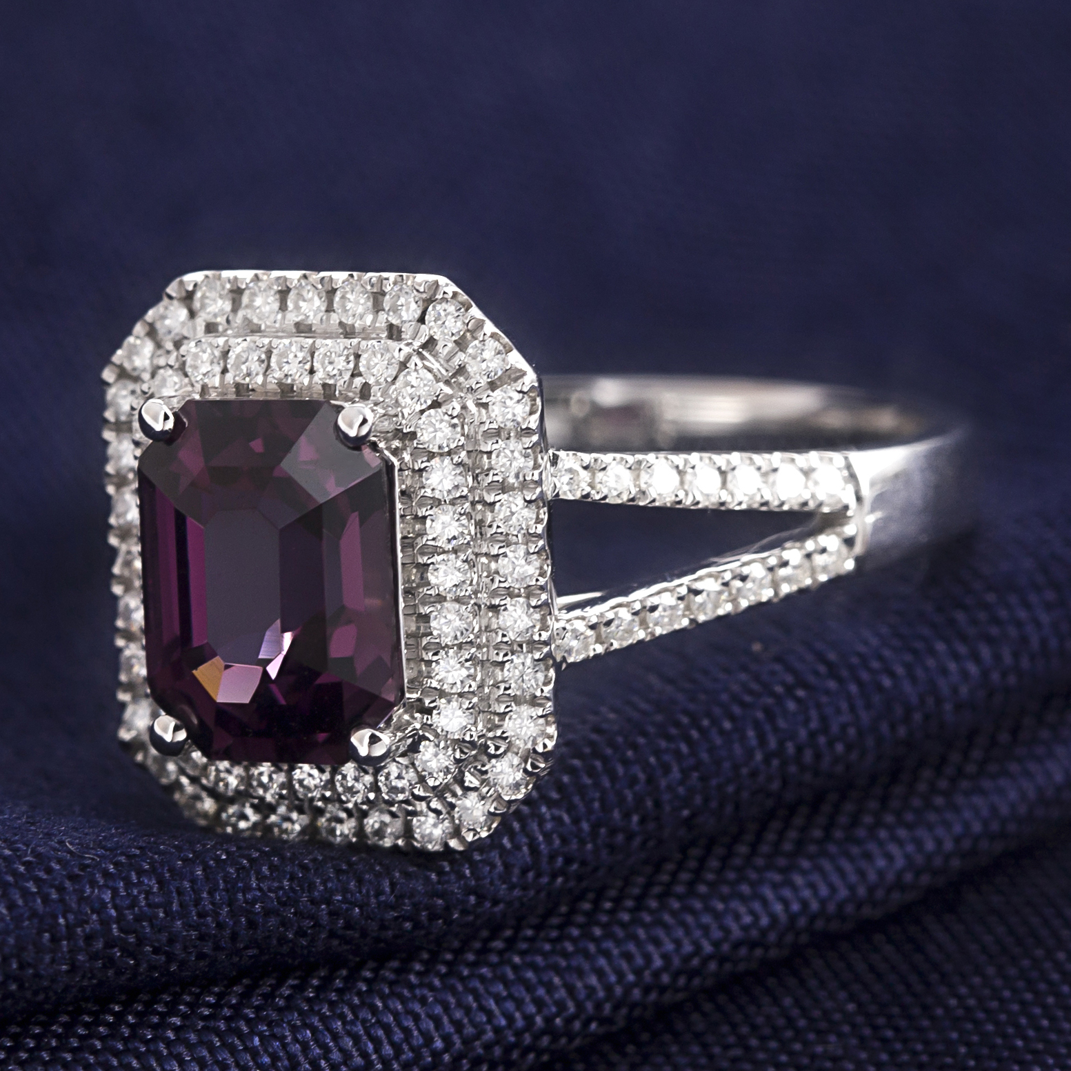 메시 보석 - 약혼 반지 웨딩 밴드 보석 14K 18K 18K 화이트 골드 여성 보석 선물 자연 크리스탈 보석 파티 링 실험 11