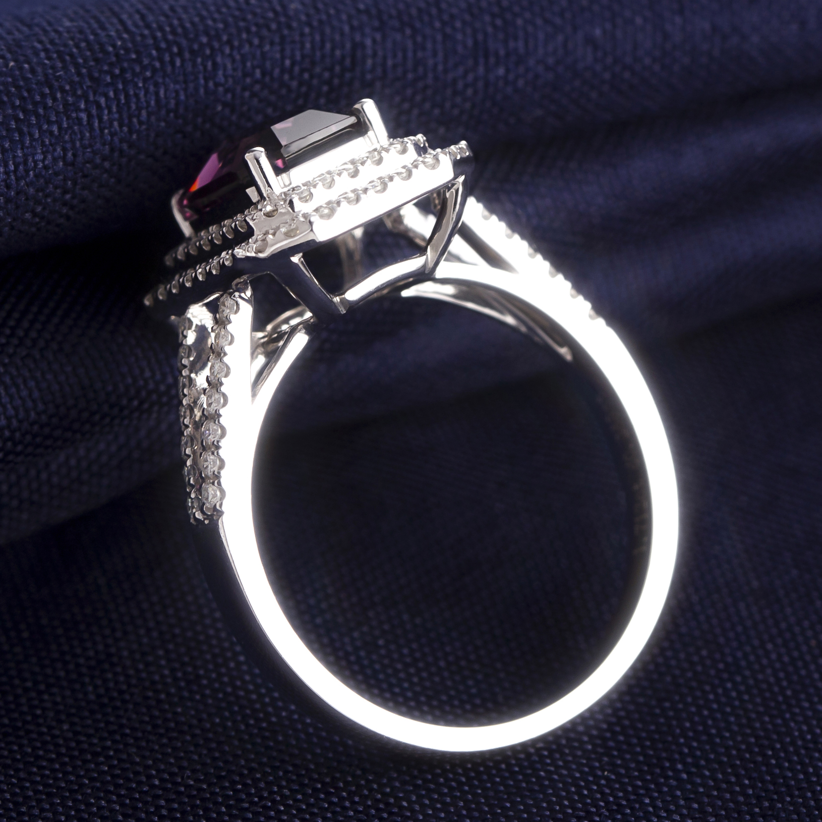 메시 보석 - 약혼 반지 웨딩 밴드 보석 14K 18K 18K 화이트 골드 여성 보석 선물 자연 크리스탈 보석 파티 링 실험 12