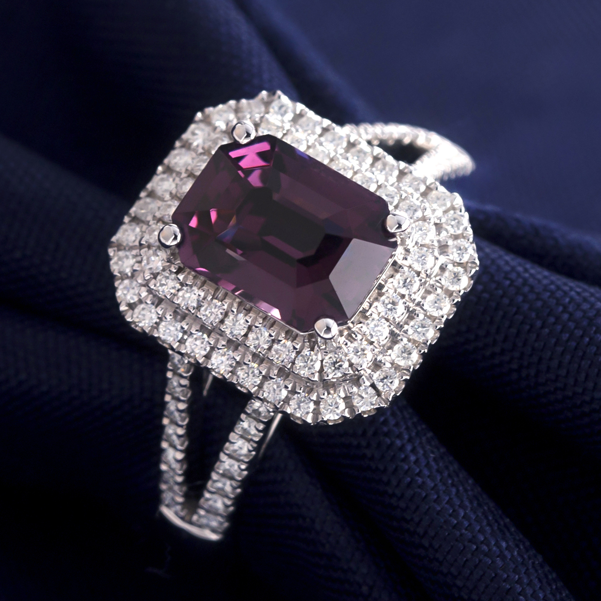 메시 보석 - 약혼 반지 웨딩 밴드 보석 14K 18K 18K 화이트 골드 여성 보석 선물 자연 크리스탈 보석 파티 링 실험 10