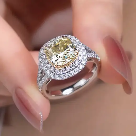 MSR -891 14K Moissanite in argento gioiello giallo gemma anello -gioielli messi 1