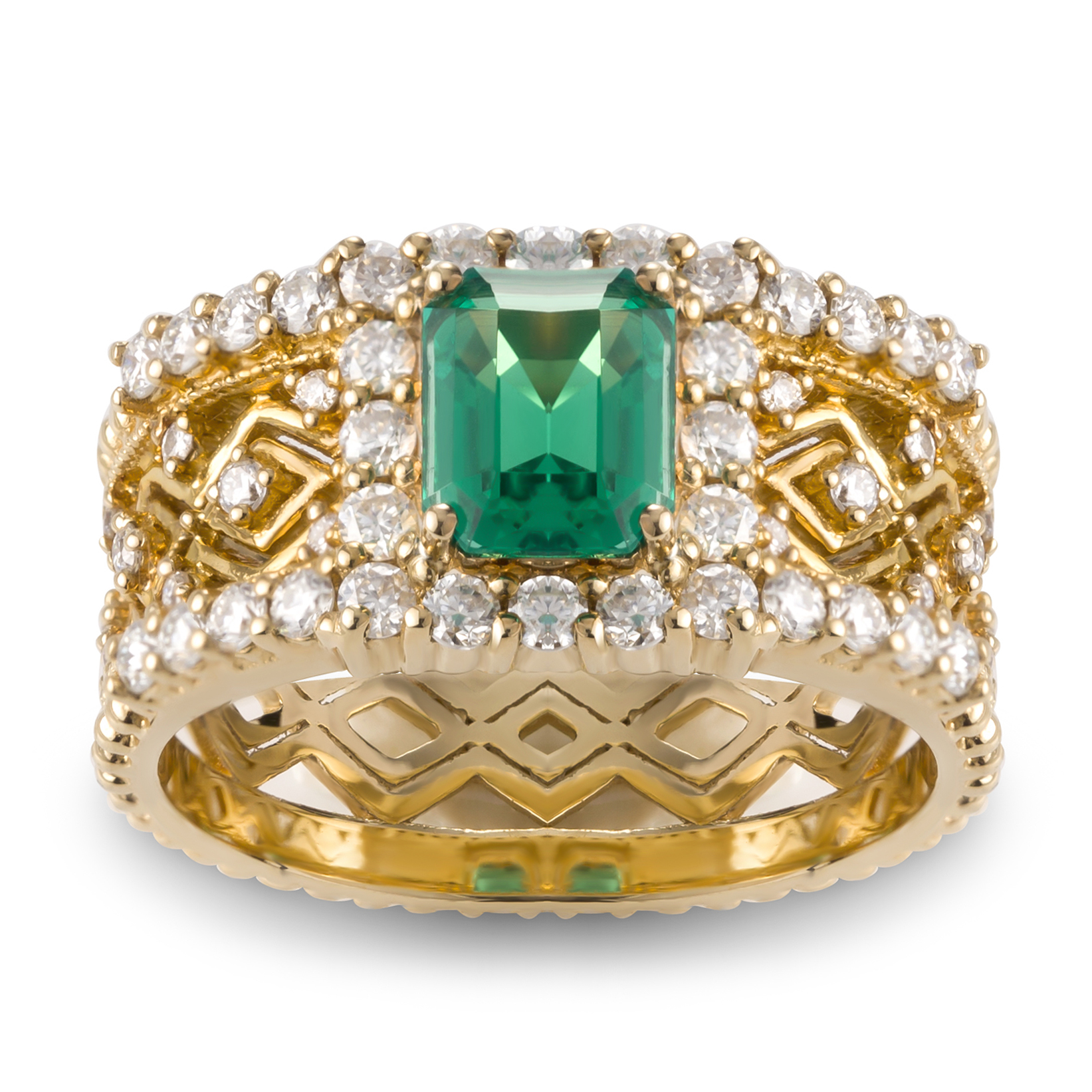 메시 쥬얼리 - 메시 보석 링 링 골드 패션 여자 선물 서부 지역의 에메랄드 관습 웨딩 파티 유니esx 약혼 반지 반지 8