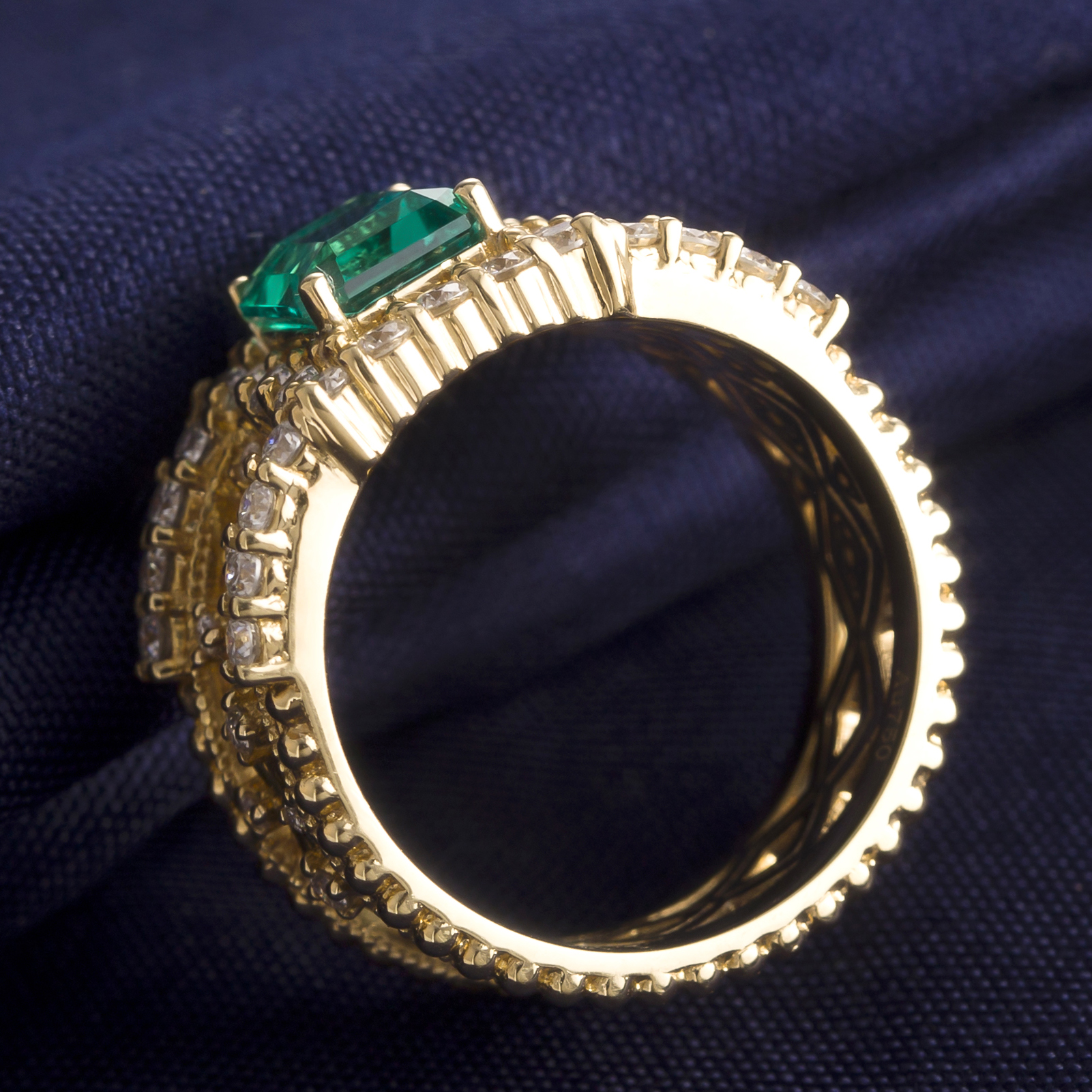 메시 쥬얼리 - 메시 보석 링 링 골드 패션 여자 선물 서부 지역의 에메랄드 관습 웨딩 파티 유니esx 약혼 반지 반지 11