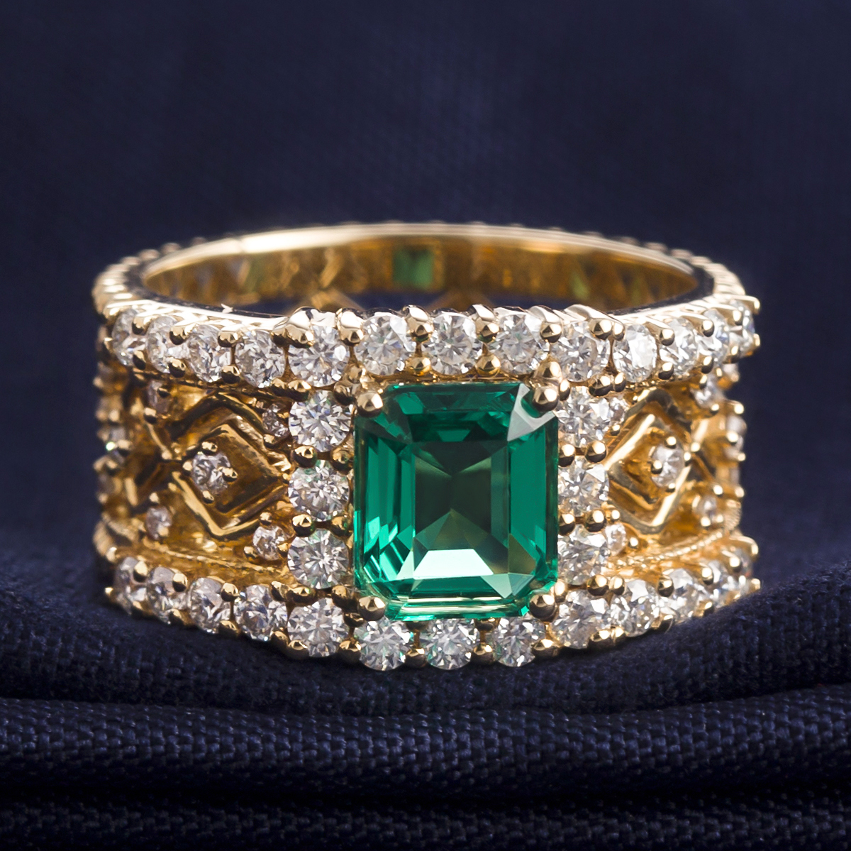 메시 쥬얼리 - 메시 보석 링 링 골드 패션 여자 선물 서부 지역의 에메랄드 관습 웨딩 파티 유니esx 약혼 반지 반지 10