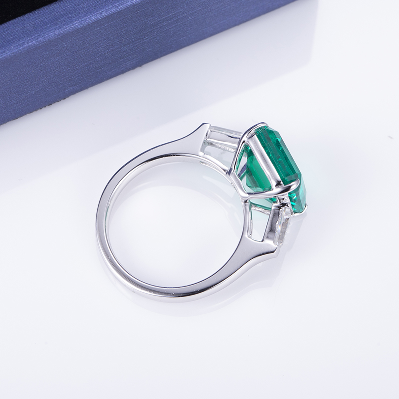 메시 쥬얼리 -MS -561 18K 골드 데프 모이 사니트 맞춤형 여성 패션 보석 스퀘어 에메랄드 링 반지 12