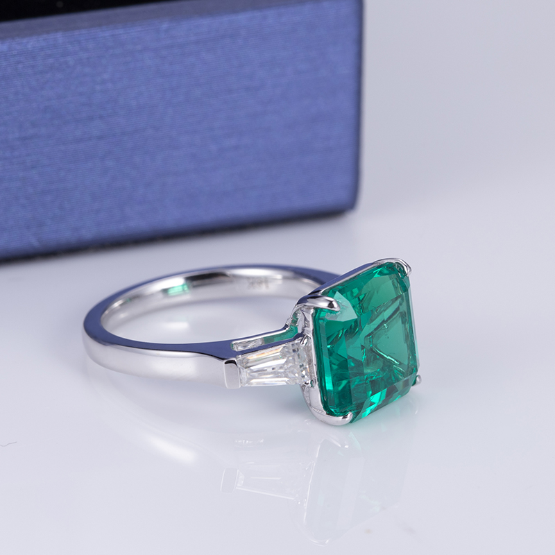 메시 쥬얼리 -MS -561 18K 골드 데프 모이 사니트 맞춤형 여성 패션 보석 스퀘어 에메랄드 링 반지 10