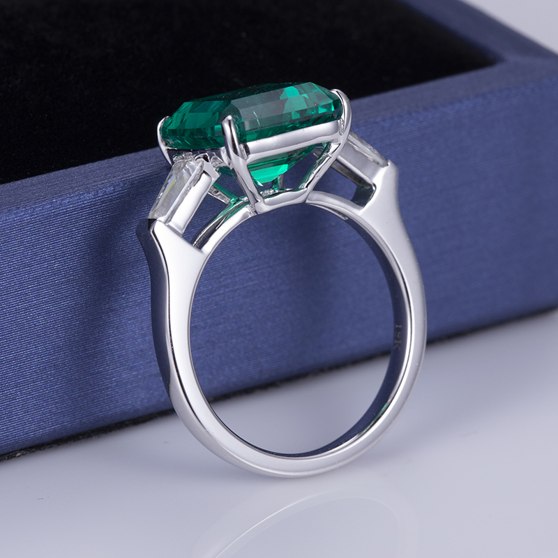 메시 쥬얼리 -MS -561 18K 골드 데프 모이 사니트 맞춤형 여성 패션 보석 스퀘어 에메랄드 링 반지 11