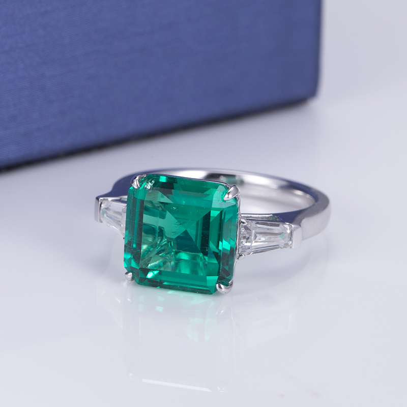 메시 쥬얼리 -MS -561 18K 골드 데프 모이 사니트 맞춤형 여성 패션 보석 스퀘어 에메랄드 링 반지 9
