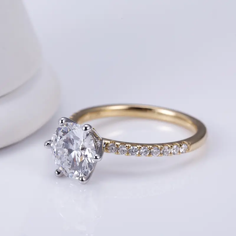 MSR-1000 Personalizzazione 1.45ct F VVS2 Round Shape Lab Grown Diamond Jewlery Wedding Ring 1