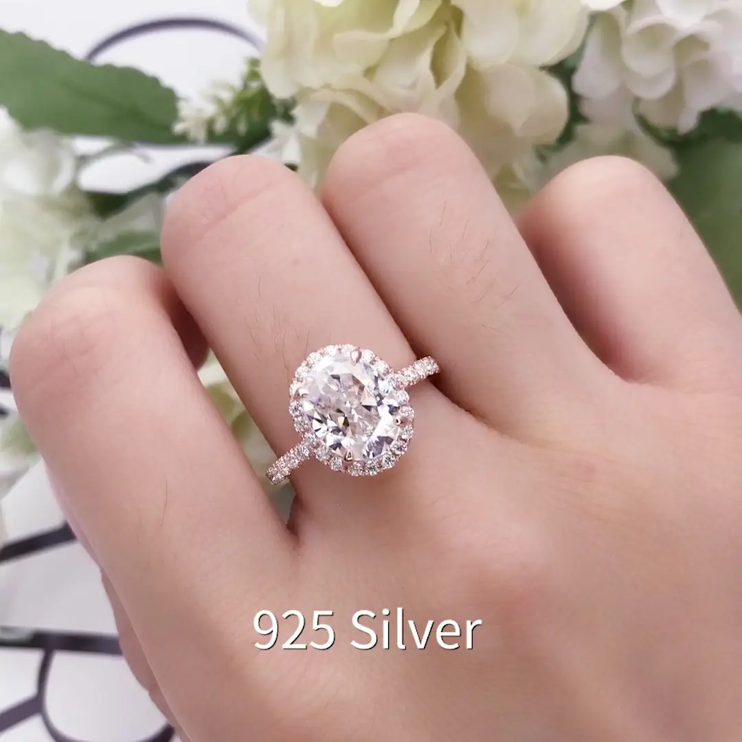 MSR-600 925 Silver 3Ct Moissanite Gold Ploted Ring —Messi Gioielli 1