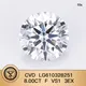 8.0CT Round Lab Grown Diamond - F VS1 Quality with IGI Certificate 2