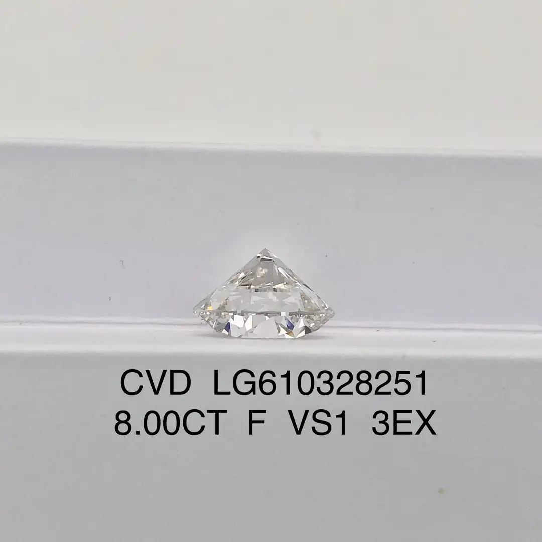 8.0CT Round Lab Grown Diamond - F VS1 Quality with IGI Certificate 4